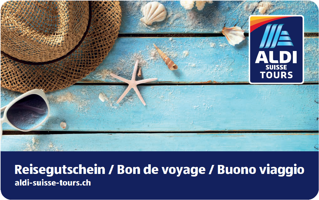ALDI SUISSE TOURS Giftcard Front