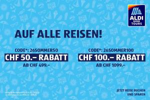 Unser aktueller Gutscheincode bei ALDI SUISSE TOURS