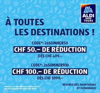 Notre code promo actuel chez ALDI SUISSE TOURS