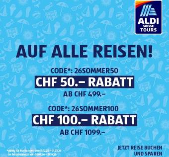 Unser aktueller Gutscheincode bei ALDI SUISSE TOURS