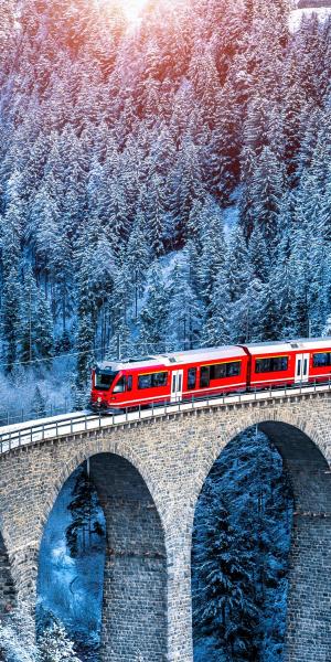 Voyage en train en Suisse