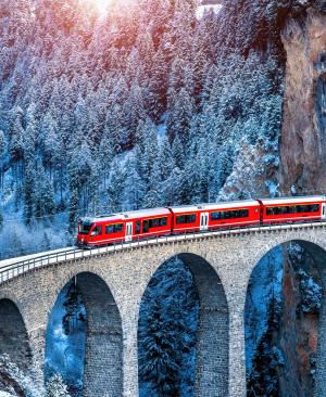 Voyage en train en Suisse