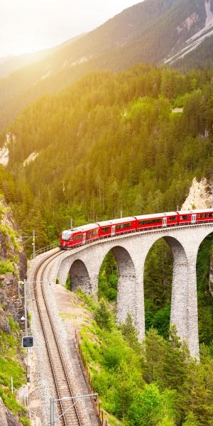Voyage en train en Suisse