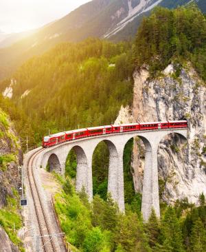 Voyage en train en Suisse