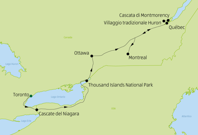 Highlights del Canada orientale - Tour