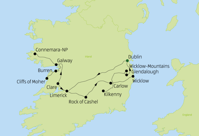 Die Höhepunkte Irlands - Rundreise
