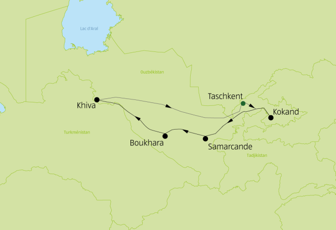 Route de la soie en Ouzbékistan - Circuit en train et en bus