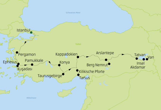 Mit dem Trans Anatolien Express durch die Türkei - Zug- und Busrundreise