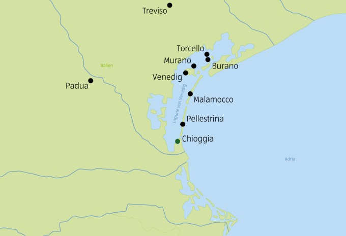 Lagune von Venedig - Ferien auf einem Hausboot