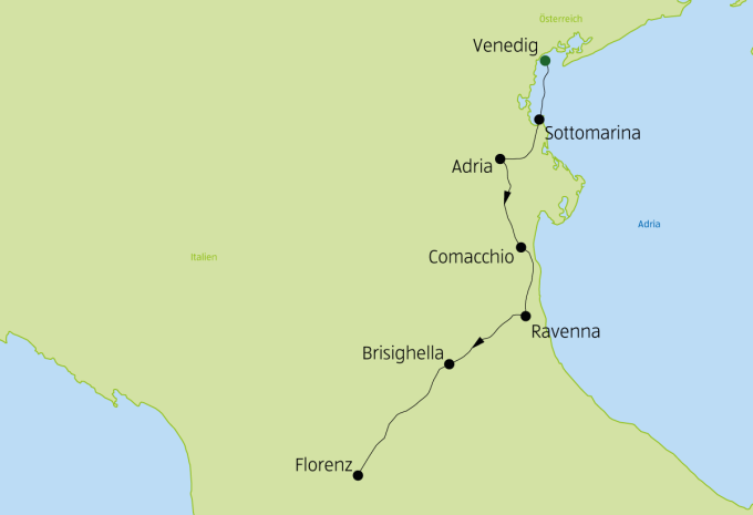 Von Venedig nach Florenz - Velotour