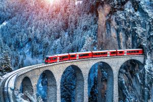 Voyage en train en Suisse