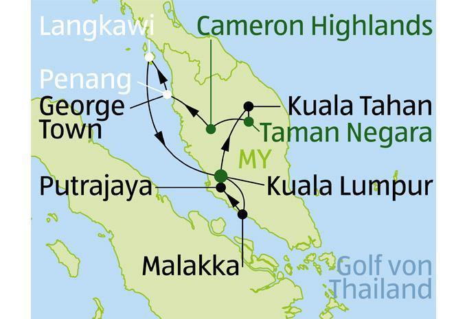 Malaysia - Rundreise & Baden