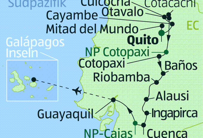 Ecuador & Galápagos Inseln - Rundreise