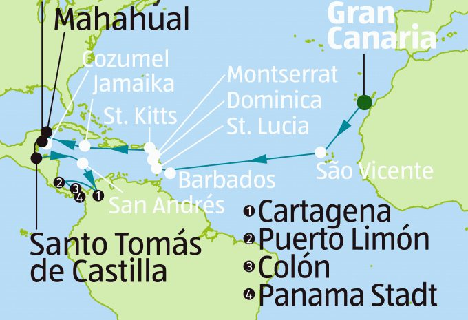 Karibik & Zentralamerika - Kreuzfahrt & City-Trip