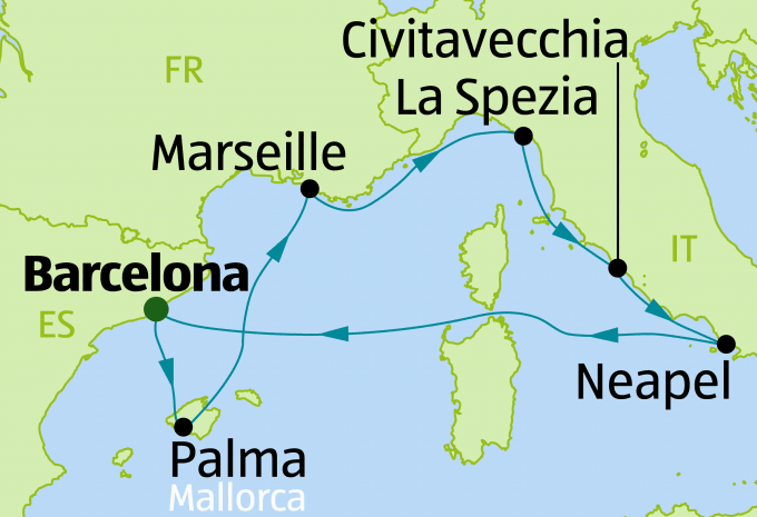 Mediterraneo occidentale - Crociera