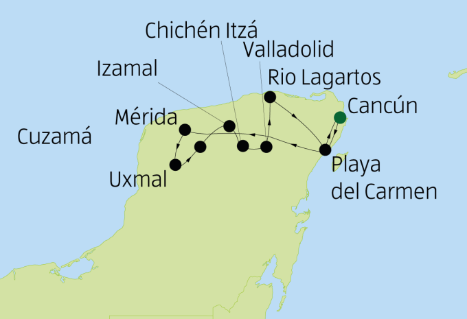 Mexique - Yucatán Circuit court & baignade