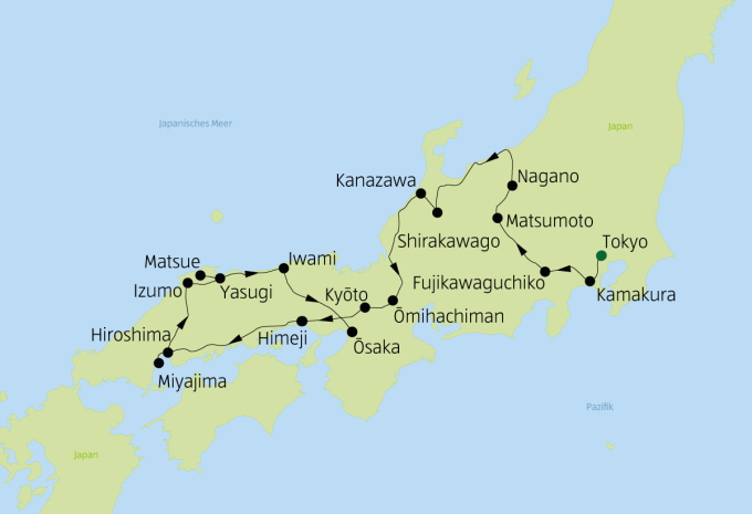 Japans Goldene Route - Rundreise