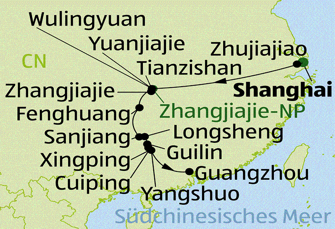 Südchina mit Zhangjiajie-Nationalpark - Rundreise