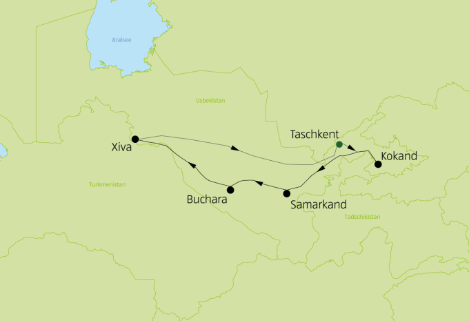 Usbekistans Seidenstrasse - Zug- und Busrundreise