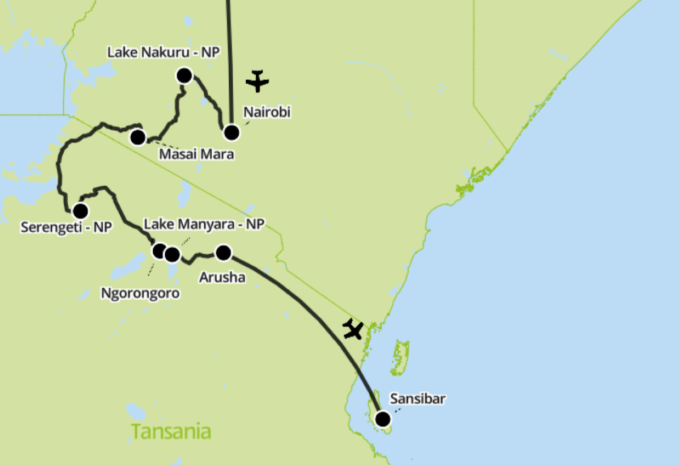 Kenya e Tanzania - Il meglio dell'Africa orientale - Viaggio di andata e ritorno, safari & soggiorno balneare