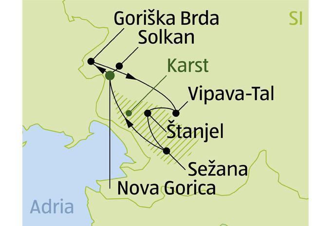 Durch Sloweniens mediterrane Weingärten - Velotour