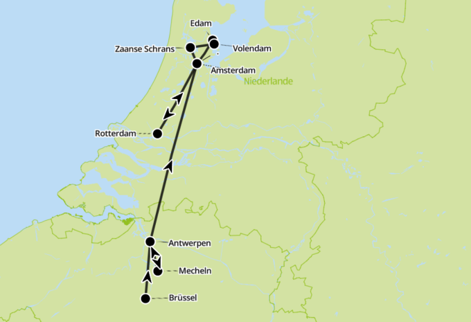 Belgio & Olanda - Tour in treno e autobus