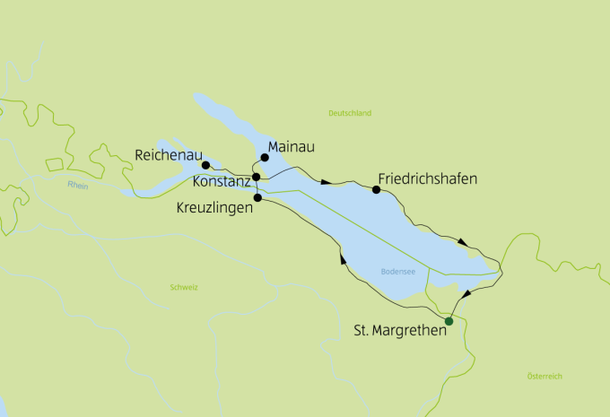 Lac de Constance depuis/jusqu'à St. Margrethen - Circuit à vélo