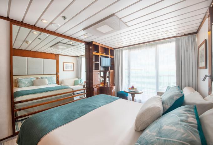 Kabinenbeispiel, Balkonkabine an Bord Le Paul Gauguin