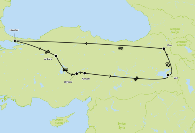 Trans Anatolien - De l'Occident à l'Orient - Circuit découverte en train et en bus