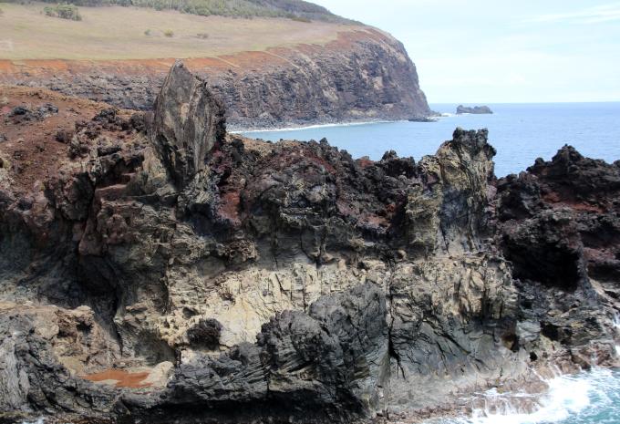 Paysage volcanique, île de Pâques