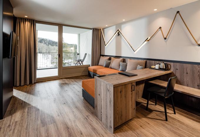 Exemple de chambre, Suite avec balcon Latemar