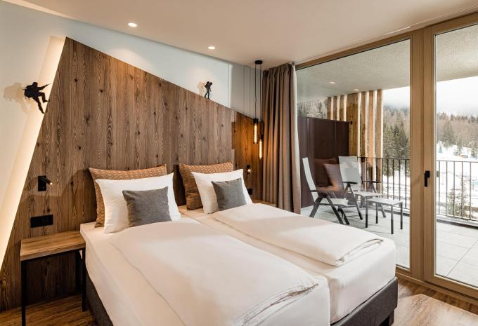 Exemple de chambre, Suite standard avec balcon Latemar