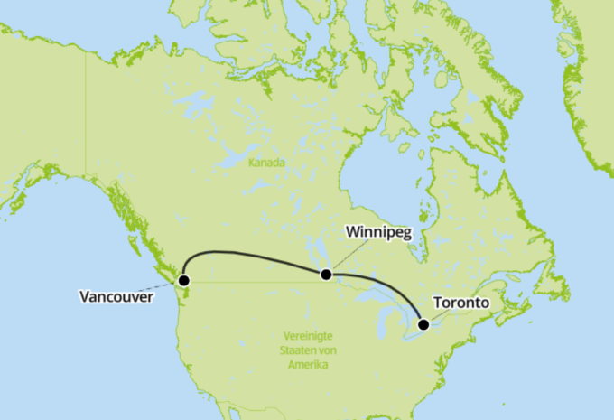 Attraverso il Canada in treno - Tour in treno