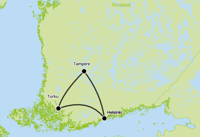 Alla scoperta delle città di Finlandia in treno - Tour in treno