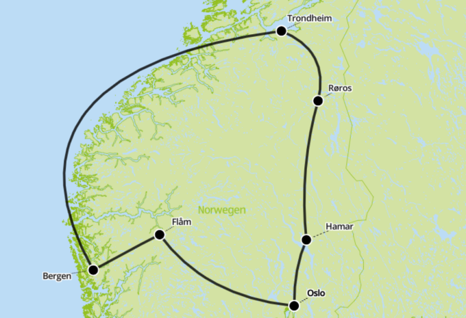 La Norvège des montagnes et des fjords : entre alpinisme et mer - Circuit en train