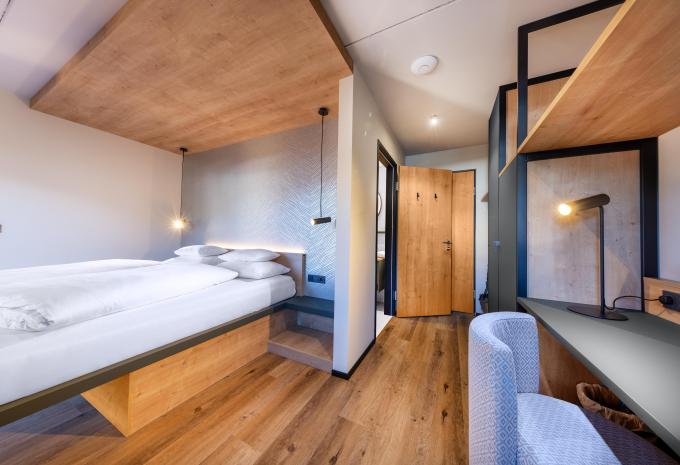 Exemple de chambre, Chambre double avec balcon