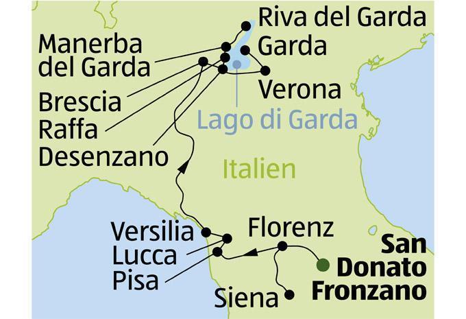 Toscane et lac de Garde - Circuit individuel en voiture