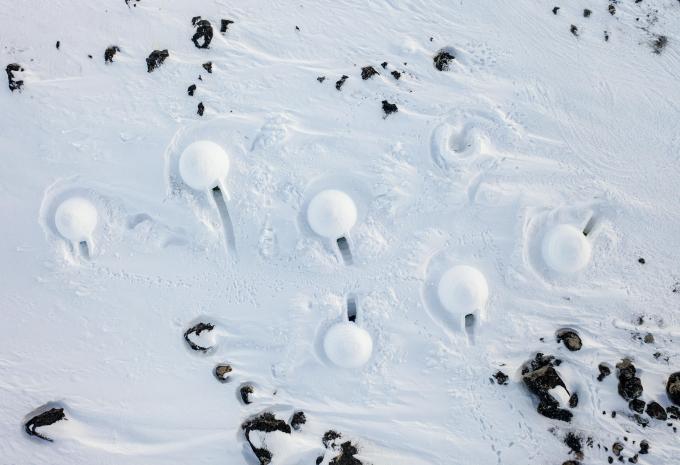 Igloo Lodges von oben