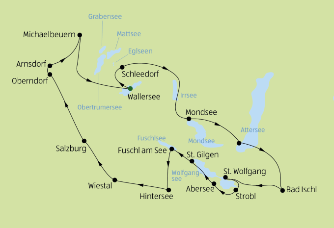 Les lacs de la région de Salzbourg - Tour à vélo