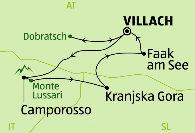 Le triangle frontalier Autriche - Italie - Slovénie - Randonnée