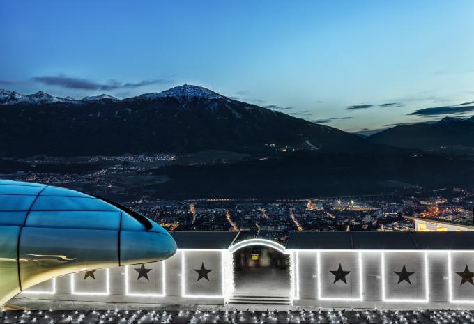 Panorama del mercatino di Natale di Innsbruck
